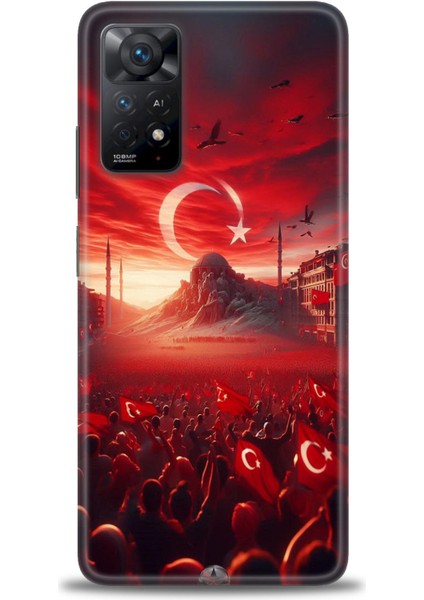Xiaomi Redmi Note 11 Pro 4g Hd Baskılı Kılıf + 9h Nano Tam Kaplayan Ekran Koruyucu 39