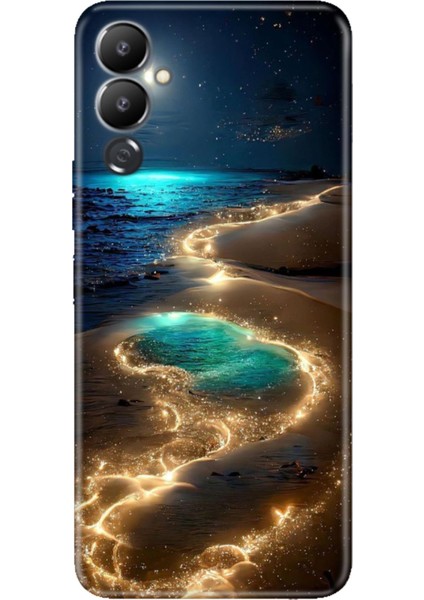 Tecno Pova 4 Uyumlu Kılıf Resimli Desenli Silikon Golden Beach