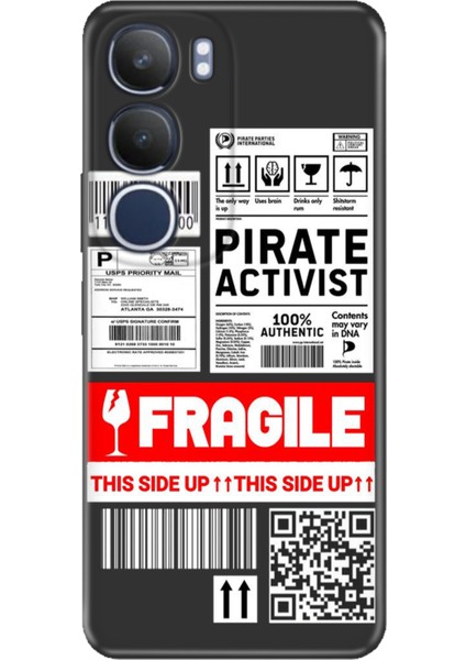 Vivo Y19S Kılıf Renkli Silikon Baskılı Tpu Fragile