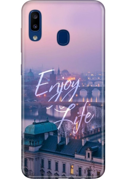 Samsung Galaxy A20 - A30 Uyumlu Kılıf Resimli Desenli Silikon Enjoy Life
