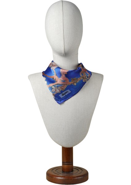 %100 Ipek Bandana FULAR(55X55 Cm) -Vincent Van Gogh (Badem Ağacı Mavi) fiyatları