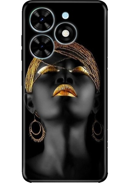 Tecno Spark Go 2024 Uyumlu Kılıf Resimli Baskılı Nano Silikon Afrikalı Kız