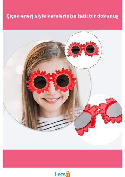 Kırmızı Papatya Şekilli Parti Gözlüğü fiyatları