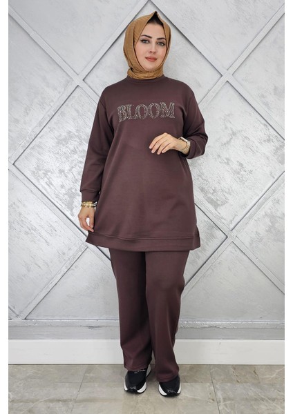 Kadın Taş Baskı Detaylı Tesettür Takım modelleri