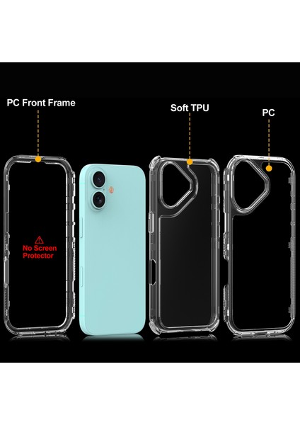 iPhone 17 Için Şeffaf Telefon Kılıfı, Darbeye Dayanıklı Tpu ve Pc Hibrit Şeffaf Kılıf (Yurt Dışından) indirimleri