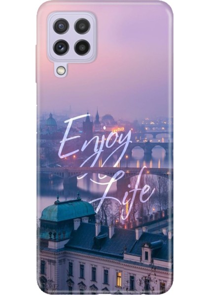Samsung Galaxy A22 / M22 / M32 Uyumlu Kılıf Resimli Desenli Silikon Enjoy Life
