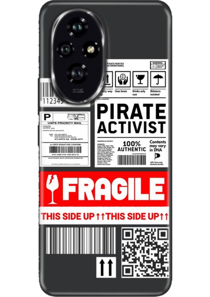 Honor 200 Kılıf Renkli Silikon Baskılı Tpu Fragile