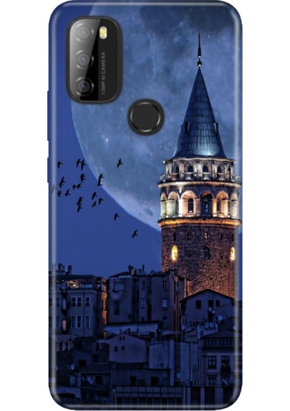 Reeder P13 Blue Max 2021 (128GB) Uyumlu Kılıf Resimli Desenli Silikon Galata Moon