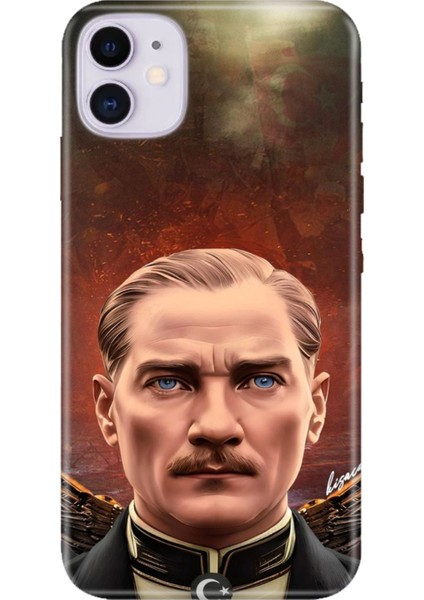 iPhone 11 Uyumlu Kılıf Resimli Desenli Silikon Asil Atatürk