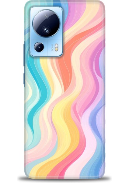 Xiaomi Mi 13 Lite Kılıf Hd Baskılı Kılıf + 9h Nano Tam Kaplayan Ekran Koruyucu 424