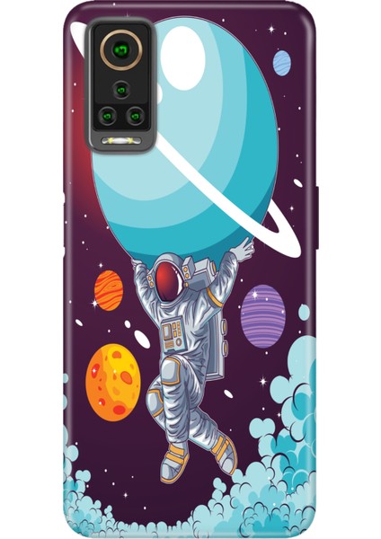 General Mobile Gm 22 Pro Uyumlu Kılıf Silikon Desenli Tam Koruma Resimli Astronot