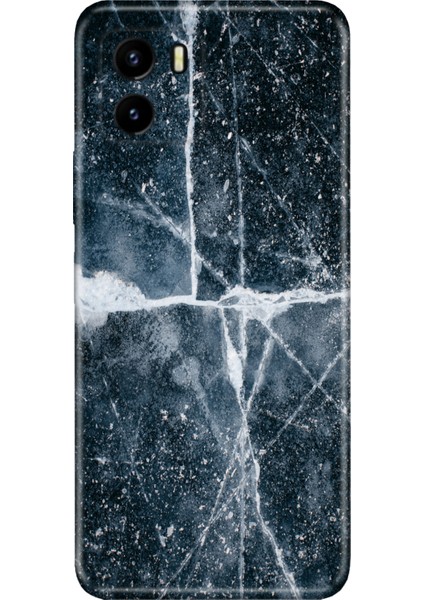 Vivo Y15S Uyumlu Kılıf Silikon Desenli Resimli Kapak Bells Mermer