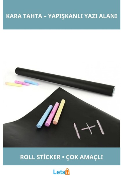 Yapışkanlı Kara Tahta Sticker 30CMX100CM Suya Dayanıklı Eğitim Araçları