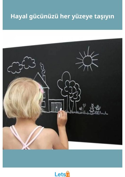 Yapışkanlı Kara Tahta Sticker 30CMX100CM Suya Dayanıklı Eğitim Araçları fiyatları