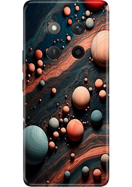 Honor Magic 7 Lite - X9C 5g Kılıf Retro Trendy Silikon Baskılı Gezegen