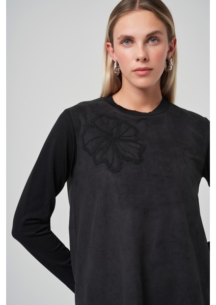 3004 Süet Tunik Siyah modelleri