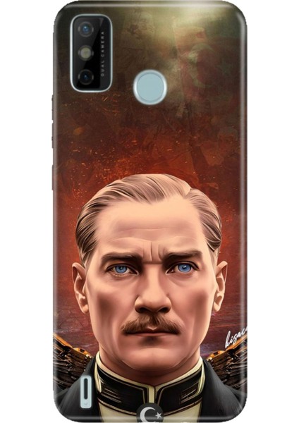 Tecno Spark 6 Go Uyumlu Kılıf Resimli Desenli Silikon Asil Atatürk