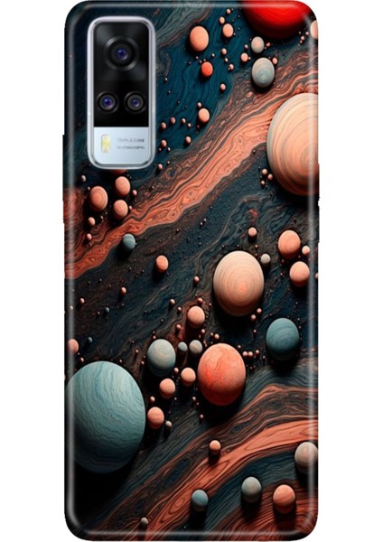 Vivo Y51 Uyumlu Kılıf Resimli Desenli Silikon Gezegen