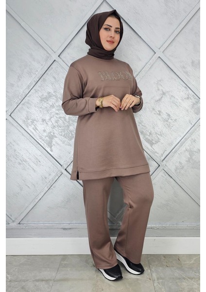 Kadın Taş Baskı Detaylı Tesettür Takım fiyatları