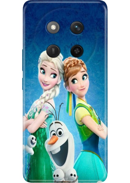 Honor Magic 7 Lite - X9C 5g Kılıf Tema Trendy Silikon Baskılı Elsa Anna Olaf