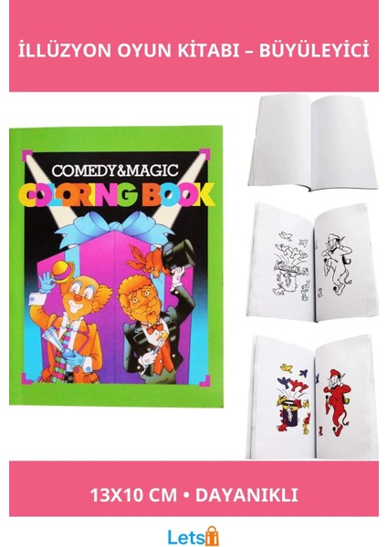 Sihirli Defter Ilizyon Oyun Kitabı 13X10 cm Eğlenceli Sihir Numaraları