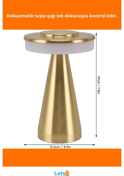 USB Şarjlı Dokunmatik Modern LED Masa Lambası Metal fiyatları