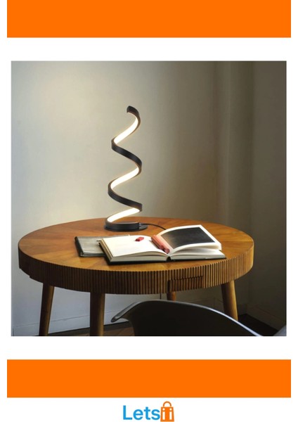Modern Kıvrımlı Spiral Gece Lambası 3 Işık Modu Dokunmatik modelleri