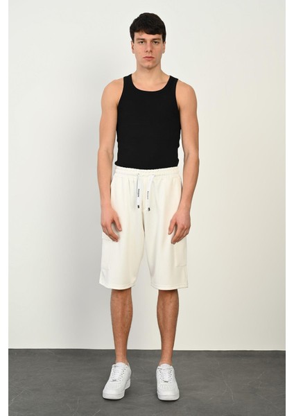 R-4374 Bel Lastikli Kargo Cep Dalgıç Şort