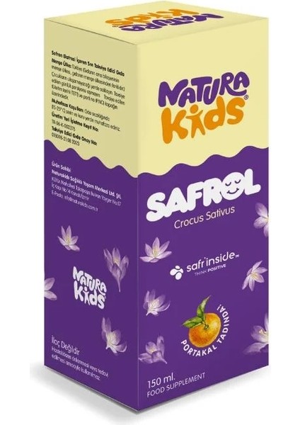 Natura Kids Safrol Takviye Edici Gıda Şurup 150 ml