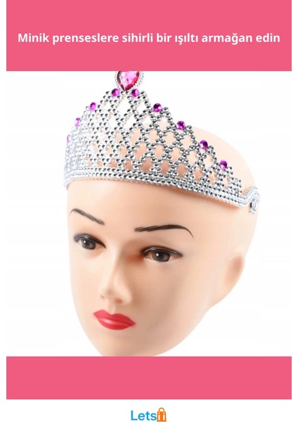 Fuşya Kalpli Prenses Tacı fiyatları