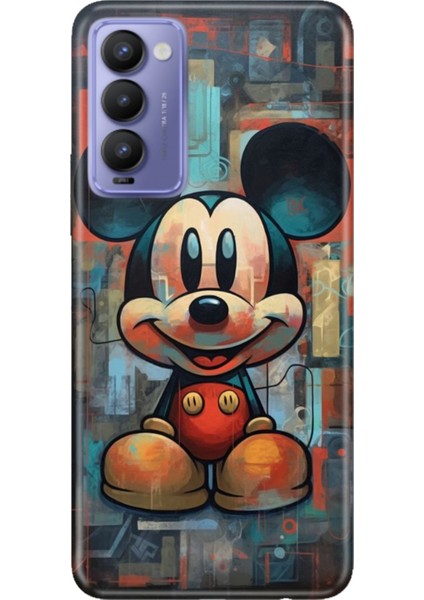 Tecno Camon 18 Uyumlu Kılıf Resimli Desenli Silikon Mickey Smile