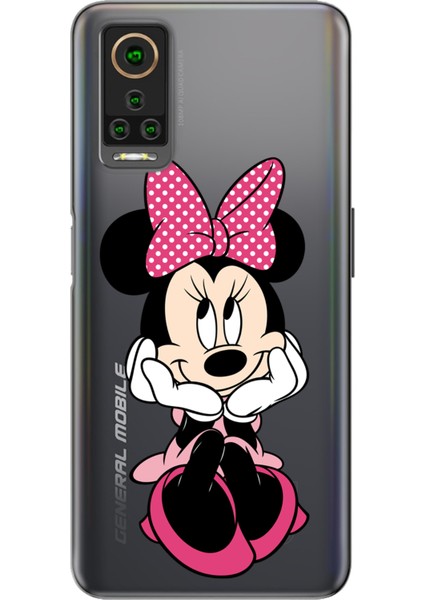 General Mobile Gm 22 Pro Uyumlu Kılıf Silikon Desenli Tam Koruma Resimli Minnie Karakter