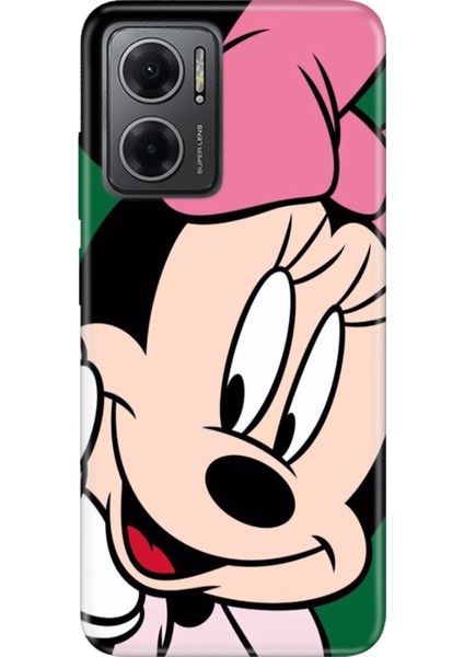 Xiaomi Redmi Note 11E Uyumlu Kılıf Resimli Desenli Silikon Minnie Smile