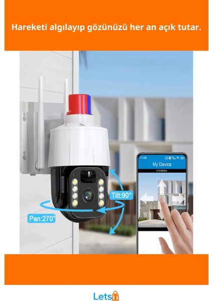 Güneş Enerjili Alarmlı Çakarlı Dış Mekan Güvenlik Kamerası fiyatları