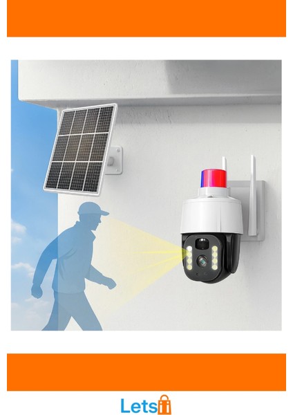 Güneş Enerjili Alarmlı Çakarlı Dış Mekan Güvenlik Kamerası modelleri