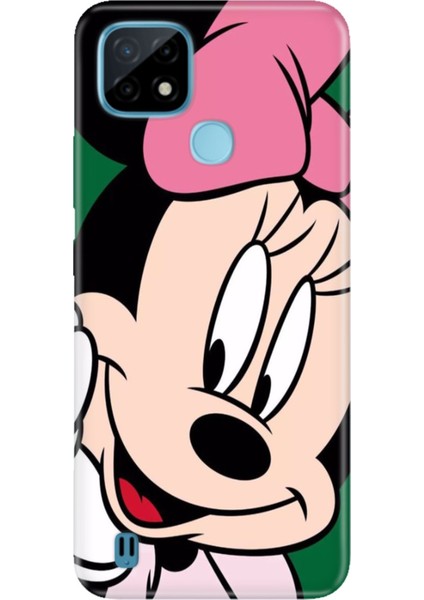 Realme C21 Uyumlu Kılıf Resimli Desenli Silikon Minnie Smile