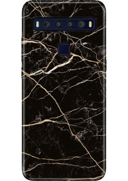 Tcl 10L Uyumlu Kılıf Resimli Desenli Silikon Tokyo Mermer