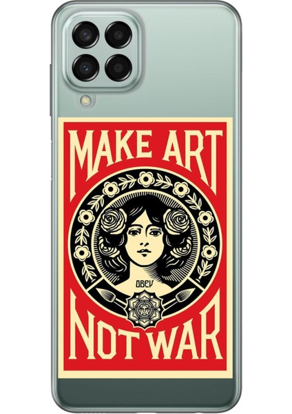 Samsung Galaxy M33 Uyumlu Kılıf 0.4mm Lazer Kesim Silikon - Make Art