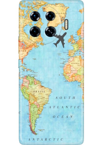 Tecno Spark 20 Pro Plus 6.78INC Kılıf Renkli Silikon Baskılı Tpu Harita