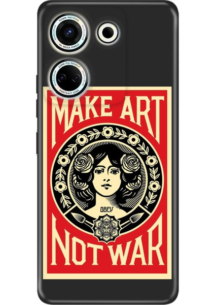 Tecno Camon 20 Kılıf Silikon Desenli Tam Koruma Resimli Kapak Make Art