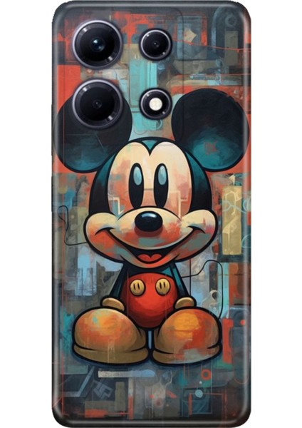 Infinix Note 30 Pro Uyumlu Kılıf Resimli Desenli Silikon Mickey Smile