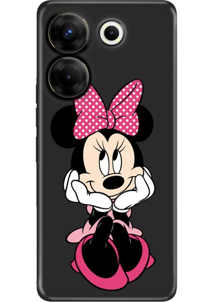 Tecno Camon 20 Pro 4g Uyumlu Kılıf Silikon Desenli Resimli Kapak Minnie Karakter