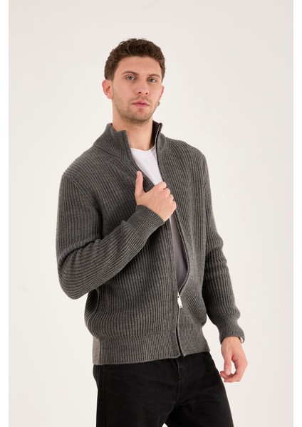 X-5003 Fermuarlı Triko Hırka modelleri