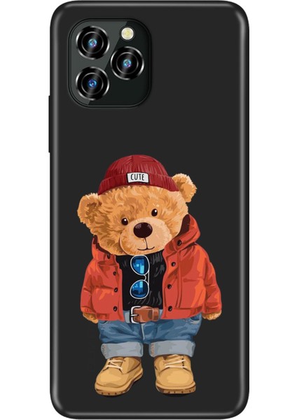 Oukitel C21 Pro Kılıf Silikon Desenli Resimli Uv Kapak Teddy Bear