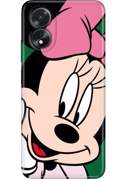 Oppo A38 Uyumlu Kılıf Hd Kareografik Silikon Minnie Smile