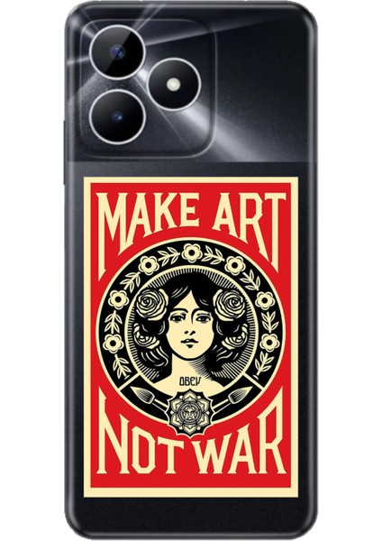 Realme Note 50 4g Kılıf Resimli Baskılı Nano Silikon Make Art