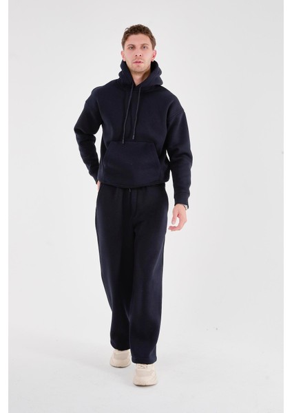 Q-1001 Q-4008 Kapüşonlu Sweat Bel Lastikli Pantolon Üç Iplik Şardonlu Takım modelleri