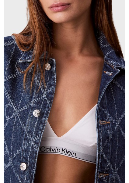 Tamamı Logolu Pamuklu Regular Fit Kot Ceket LV047D749GYY2 Bayan Kot Ceket LV047D749G Yy2 fırsatları