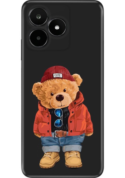 Realme C53 Uyumlu Kılıf Silikon Desenli Resimli Kapak Teddy Bear
