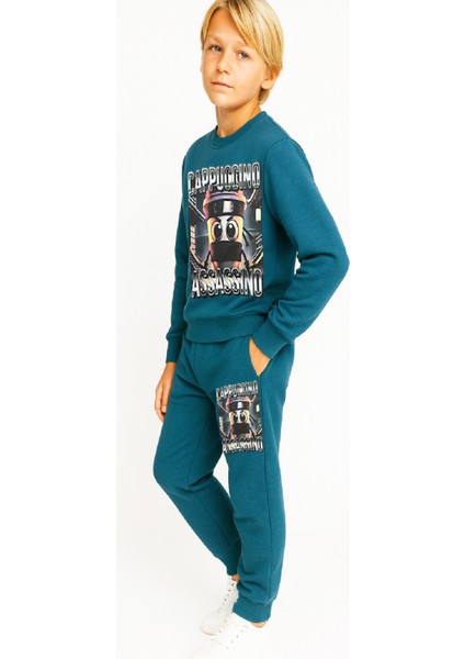 Erkek Çocuk 2 Iplik Şardonsuz Alt-Üst Takım Dijital Baskılı 3-10 Yaş 12416